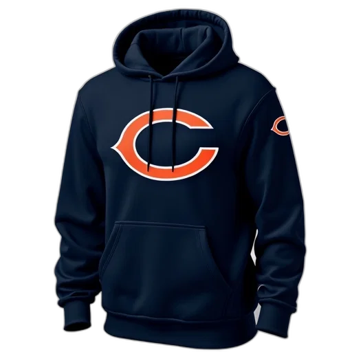 jacket, chicago, bears, navy transparent PNG cut-out