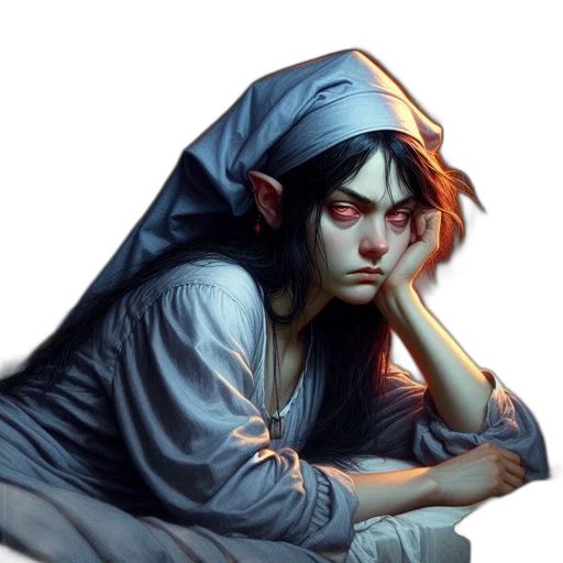 face, fantasy art, concept art, comic book art transparent PNG cut-out