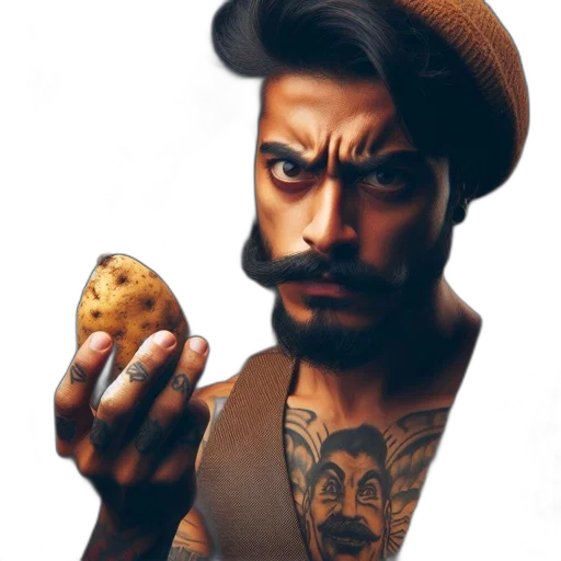 face, food, hat, photorealistic transparent PNG cut-out