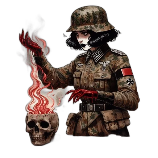 weapon, mask, staff, jacket transparent PNG cut-out