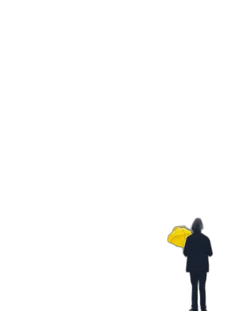 umbrella, staff, hat, robot transparent PNG cut-out