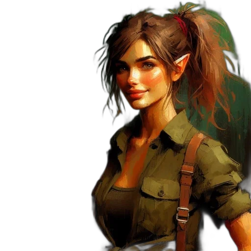 face, fantasy art, concept art, photorealistic transparent PNG cut-out