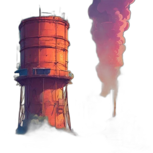 robot, bottle, building, weapon transparent PNG cut-out