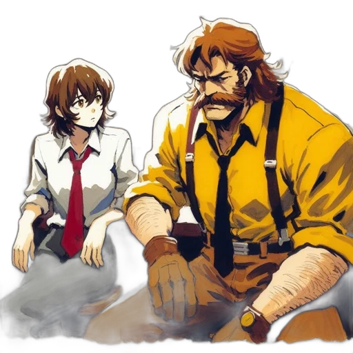 staff, concept art, comic book art, anime transparent PNG cut-out
