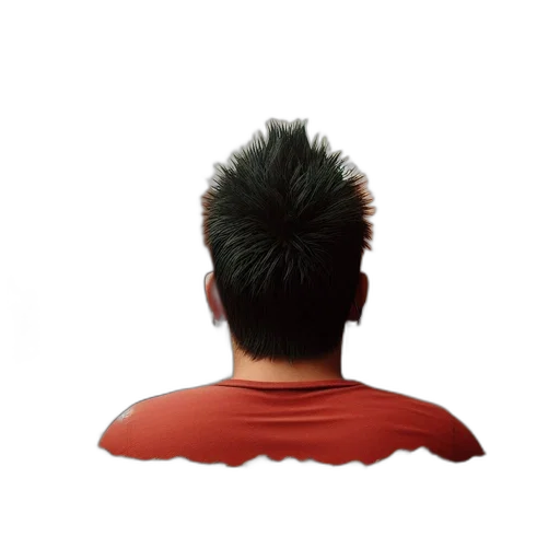 hair, face, staff, jacket transparent PNG cut-out