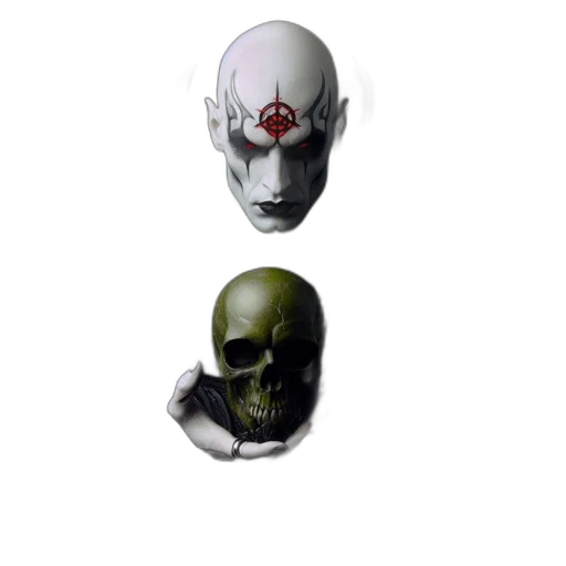 mask, face, jewelry, 3d render transparent PNG cut-out