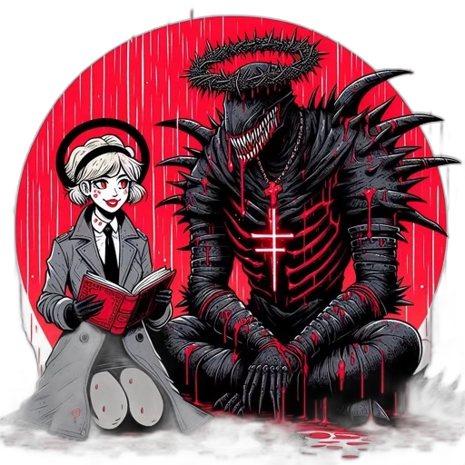 creature, dragon, jacket, comic book art transparent PNG cut-out
