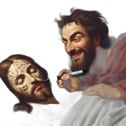face, mask, concept art, photorealistic transparent PNG cut-out