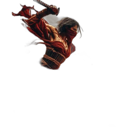 weapon, hair, sword, staff transparent PNG cut-out