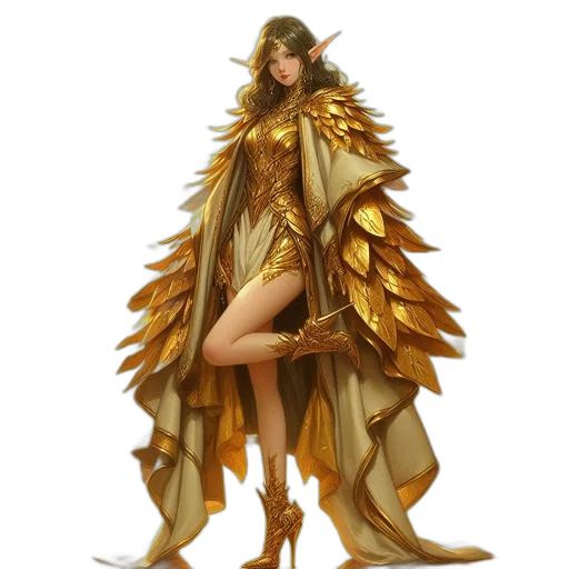 dress, fantasy art, concept art, comic book art transparent PNG cut-out