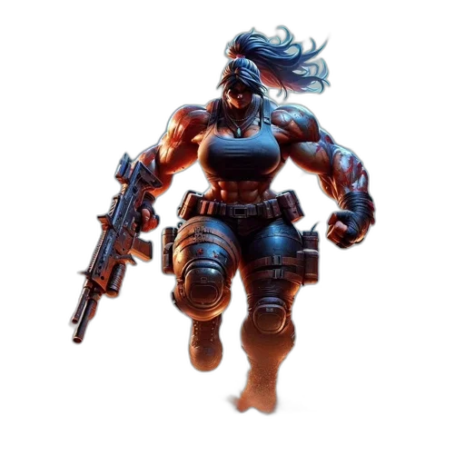 weapon, robot, concept art, 3d render transparent PNG cut-out