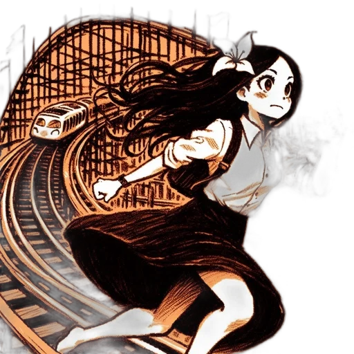 dress, hair, comic book art, concept art transparent PNG cut-out