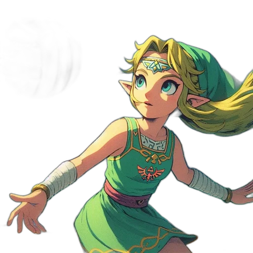 dress, staff, crown, concept art transparent PNG cut-out