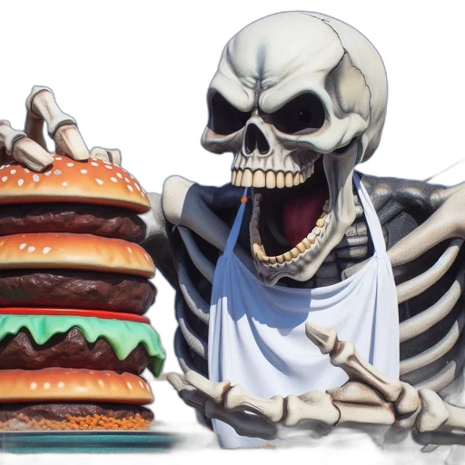 food, concept art, photorealistic, pixel art transparent PNG cut-out
