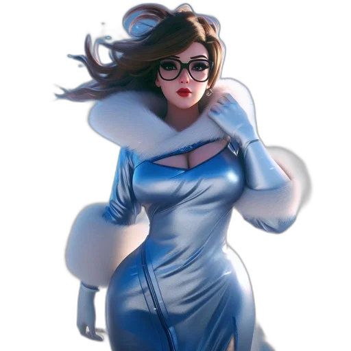 dress, robot, concept art, 3d render transparent PNG cut-out