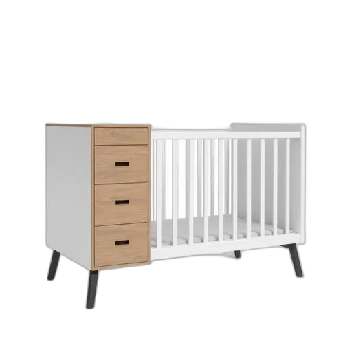 furniture, modern, white, crib transparent PNG cut-out