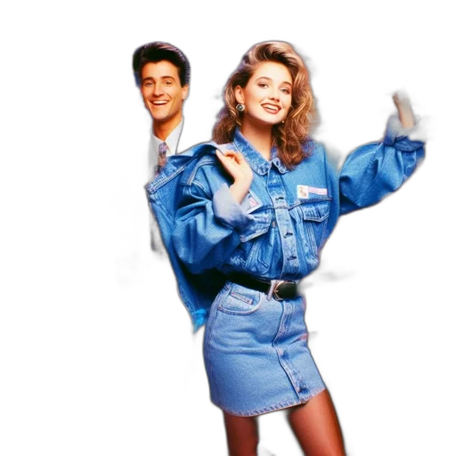 jacket, dress, vaporwave, outer space transparent PNG cut-out