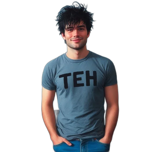staff, hat, hair, jacket transparent PNG cut-out