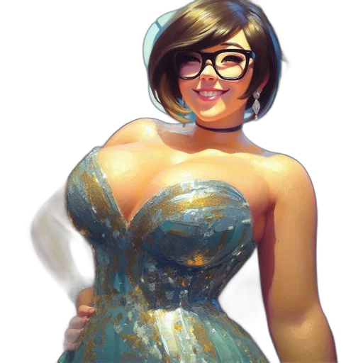 dress, face, staff, crown transparent PNG cut-out
