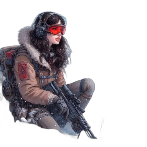 jacket, weapon, animal, face transparent PNG cut-out
