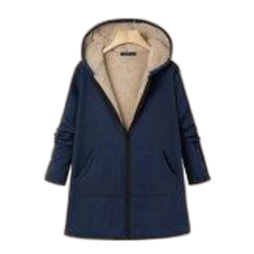 jacket, navy, blue, hooded transparent PNG cut-out