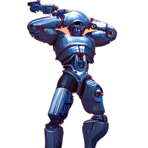 robot, weapon, staff, concept art transparent PNG cut-out