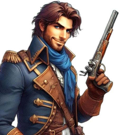 weapon, jacket, staff, concept art transparent PNG cut-out
