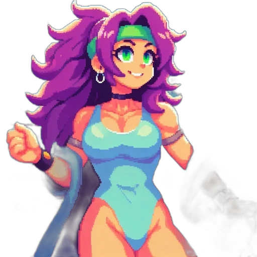 dress, pixel art, vaporwave, concept art transparent PNG cut-out