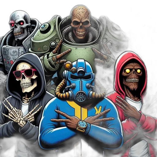 mask, comic book art, concept art, four transparent PNG cut-out