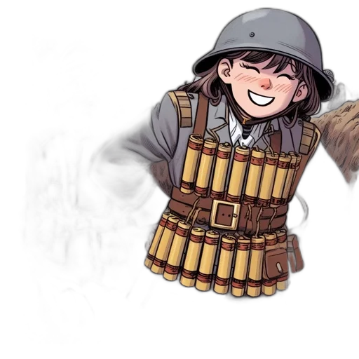 jacket, weapon, hat, concept art transparent PNG cut-out
