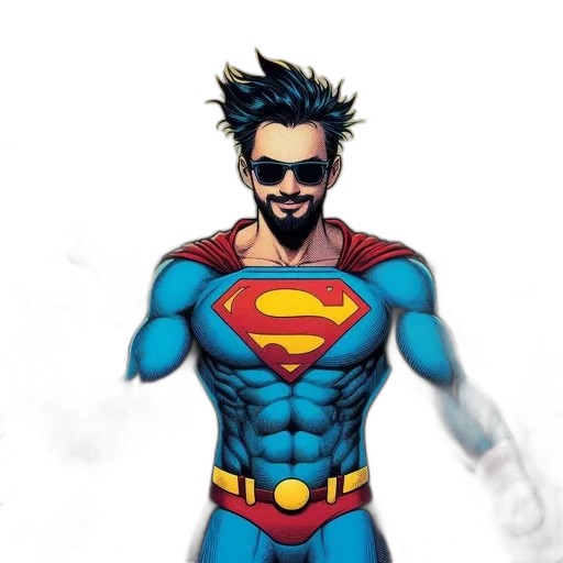 comic book art, cartoon, concept art, 3d render transparent PNG cut-out