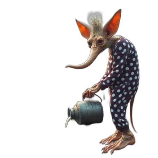 creature, animal, staff, dress transparent PNG cut-out
