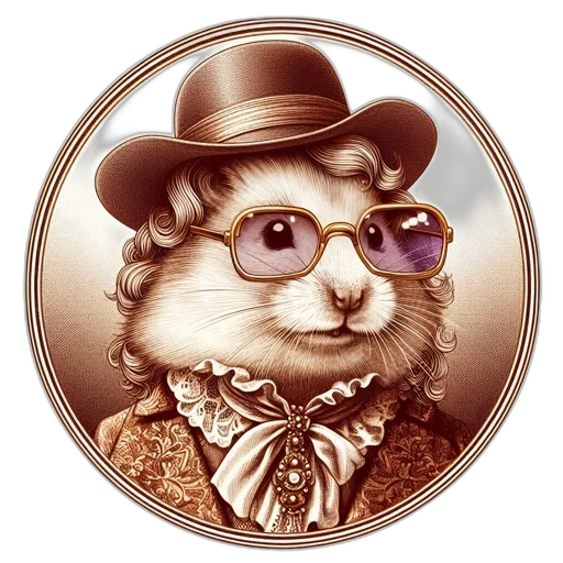 jewelry, cartoon, comic book art, hamster transparent PNG cut-out