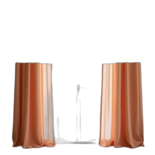furniture, 3d render, earth tones, two transparent PNG cut-out