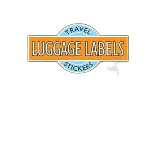 collection, vintage, luggage, labels transparent PNG cut-out