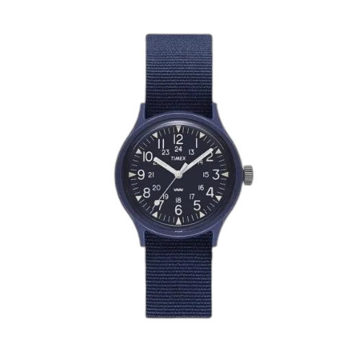 navy, blue, timex, watch transparent PNG cut-out