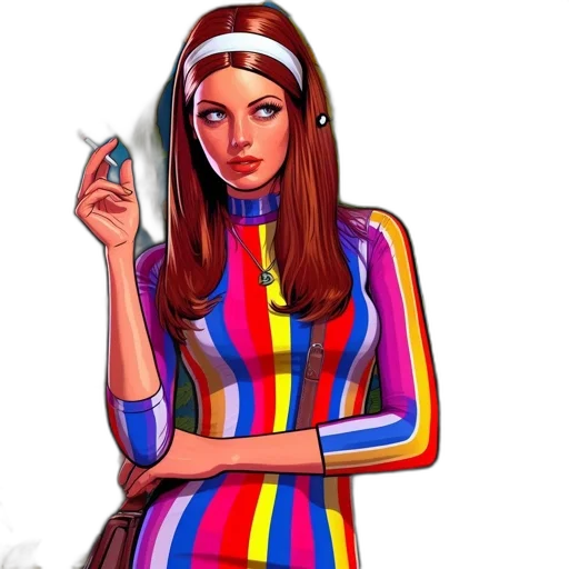 dress, comic book art, concept art, cartoon transparent PNG cut-out