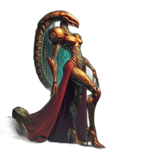 dragon, sword, creature, robot transparent PNG cut-out