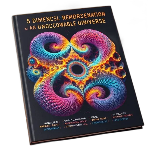 book, fractal, cover, titled transparent PNG cut-out
