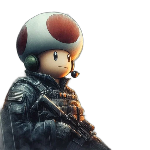 hat, robot, jacket, weapon transparent PNG cut-out