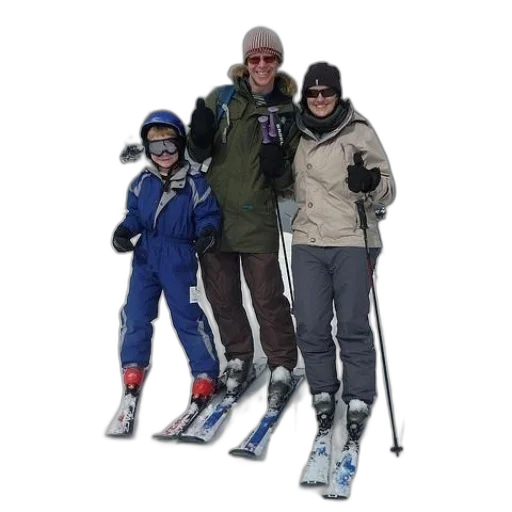 staff, family, three, wearing transparent PNG cut-out