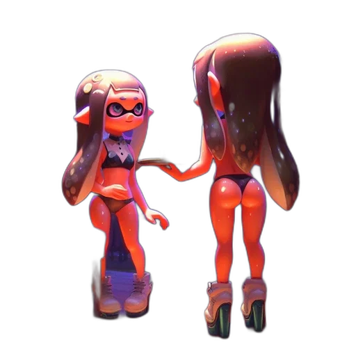 dress, mask, weapon, hair transparent PNG cut-out