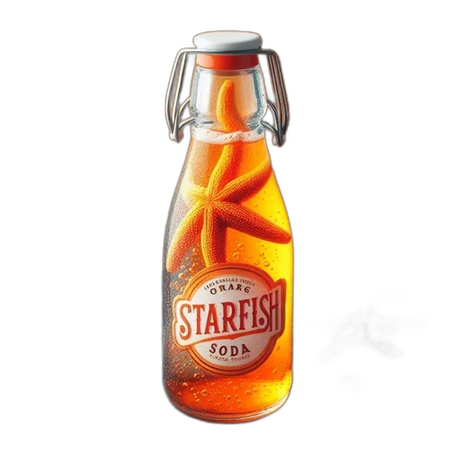 bottle, food, 3d render, photorealistic transparent PNG cut-out