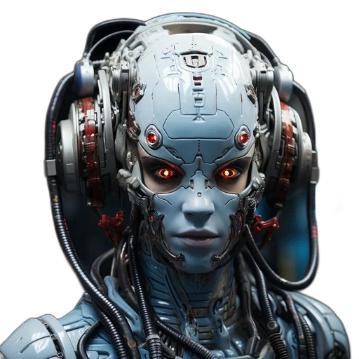 robot, face, mask, creature transparent PNG cut-out