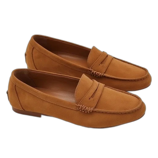 shoes, earth tones, tan, sued transparent PNG cut-out