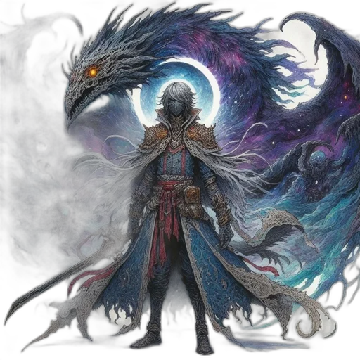 dragon, creature, sword, fantasy art transparent PNG cut-out