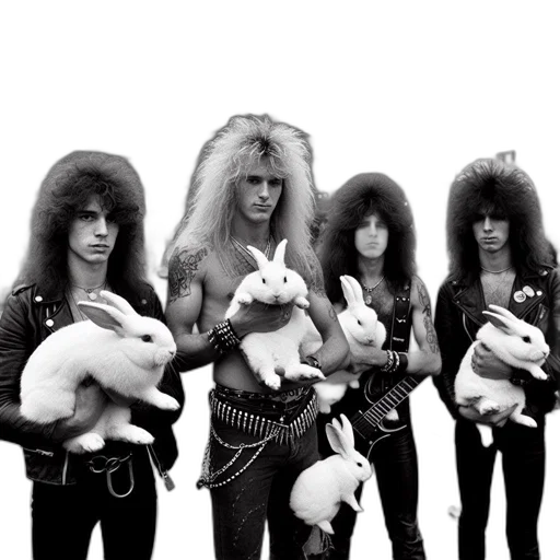 hair, animal, rock, band transparent PNG cut-out