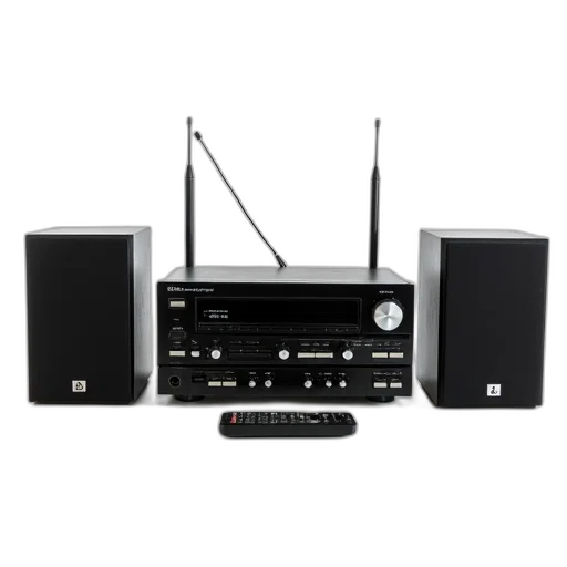 black, stereo, system, two transparent PNG cut-out