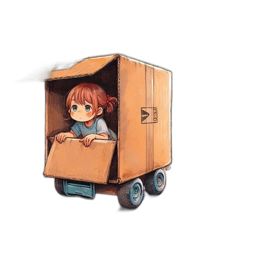 robot, furniture, car, concept art transparent PNG cut-out