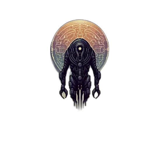 creature, mask, hair, robot transparent PNG cut-out